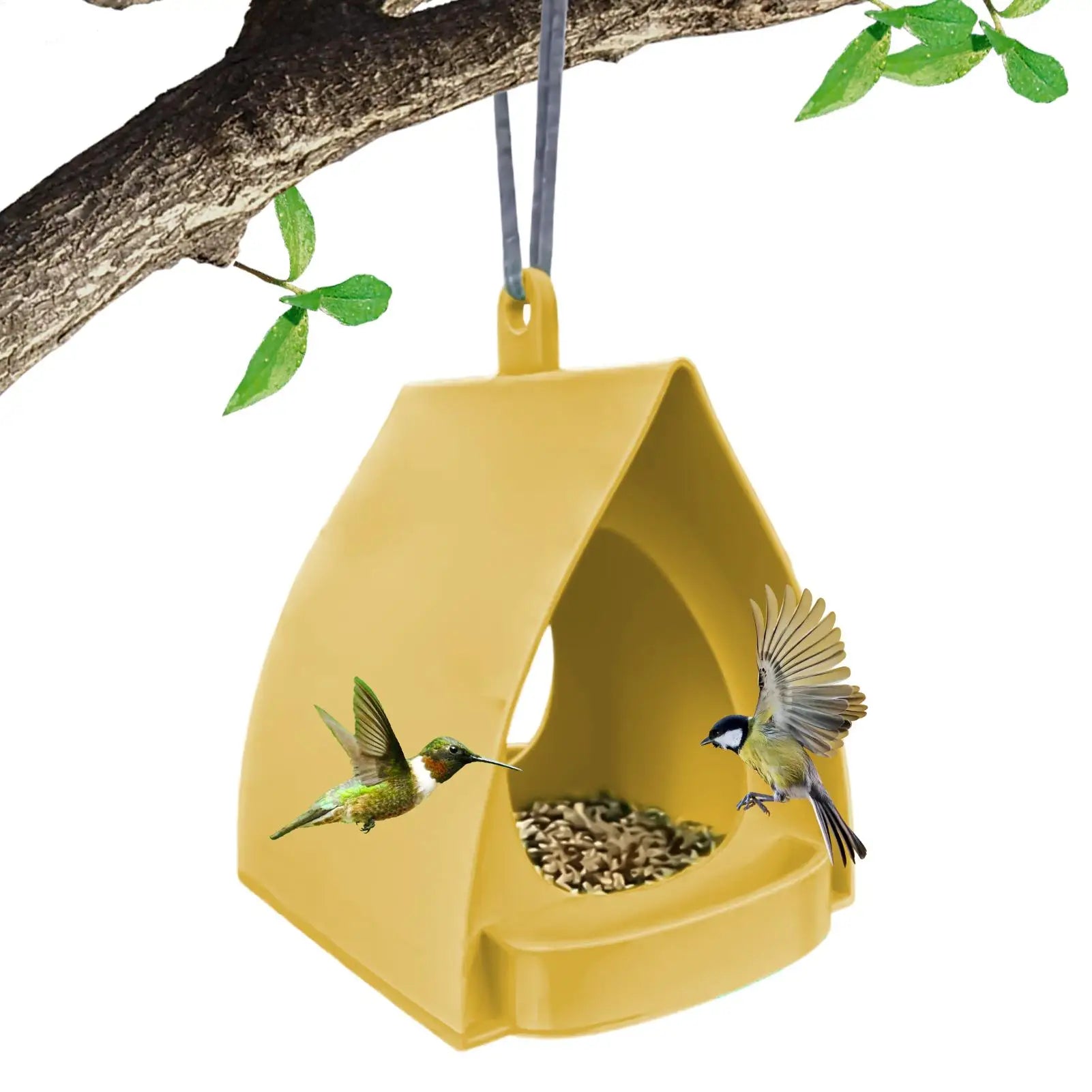 Hanging Bird Feeder Large Capacity Outdoor Bird Feeder Birdhouse Garden Bird Feeder for Outside Balcony Squirrel Yard Porch