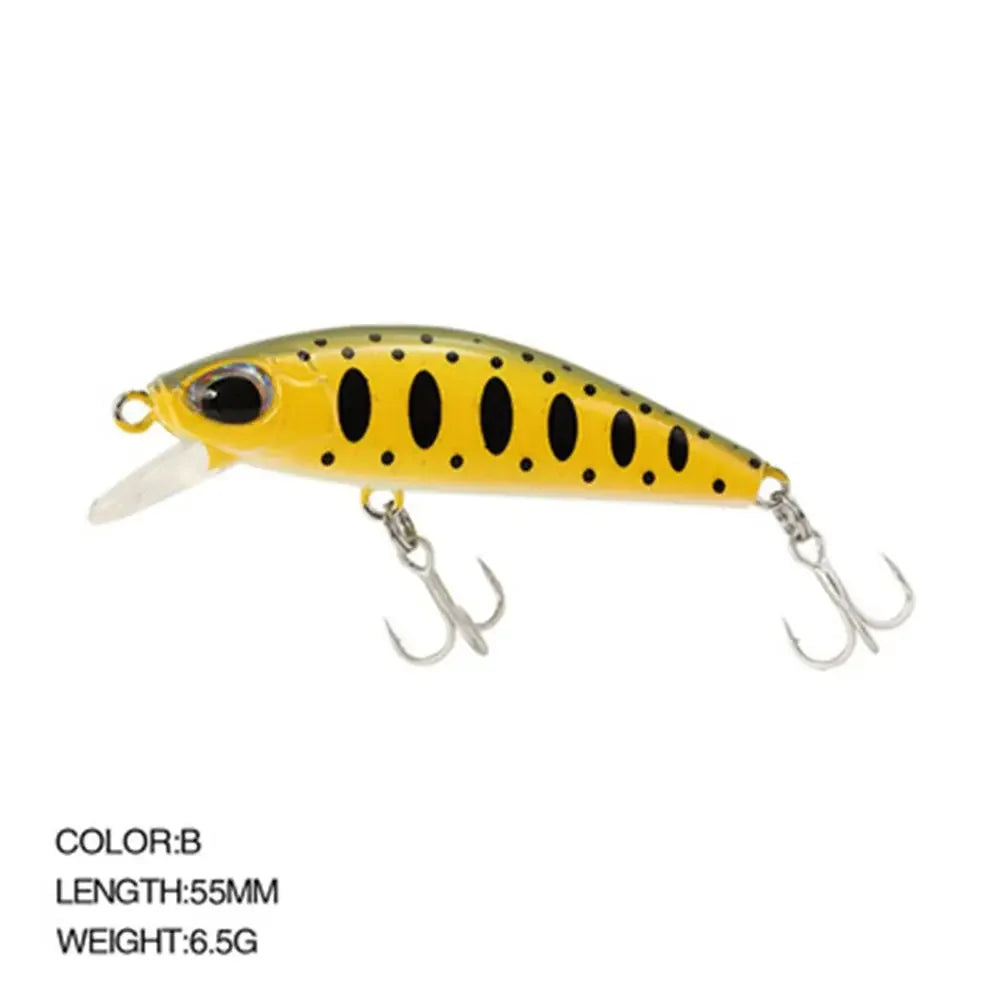 5.5cm 6.5g Slow Sinking Minnow Fishing Lures Artificial Bait Trolling Jerkbait Trout Bass Bait Pike Fishing Equipment