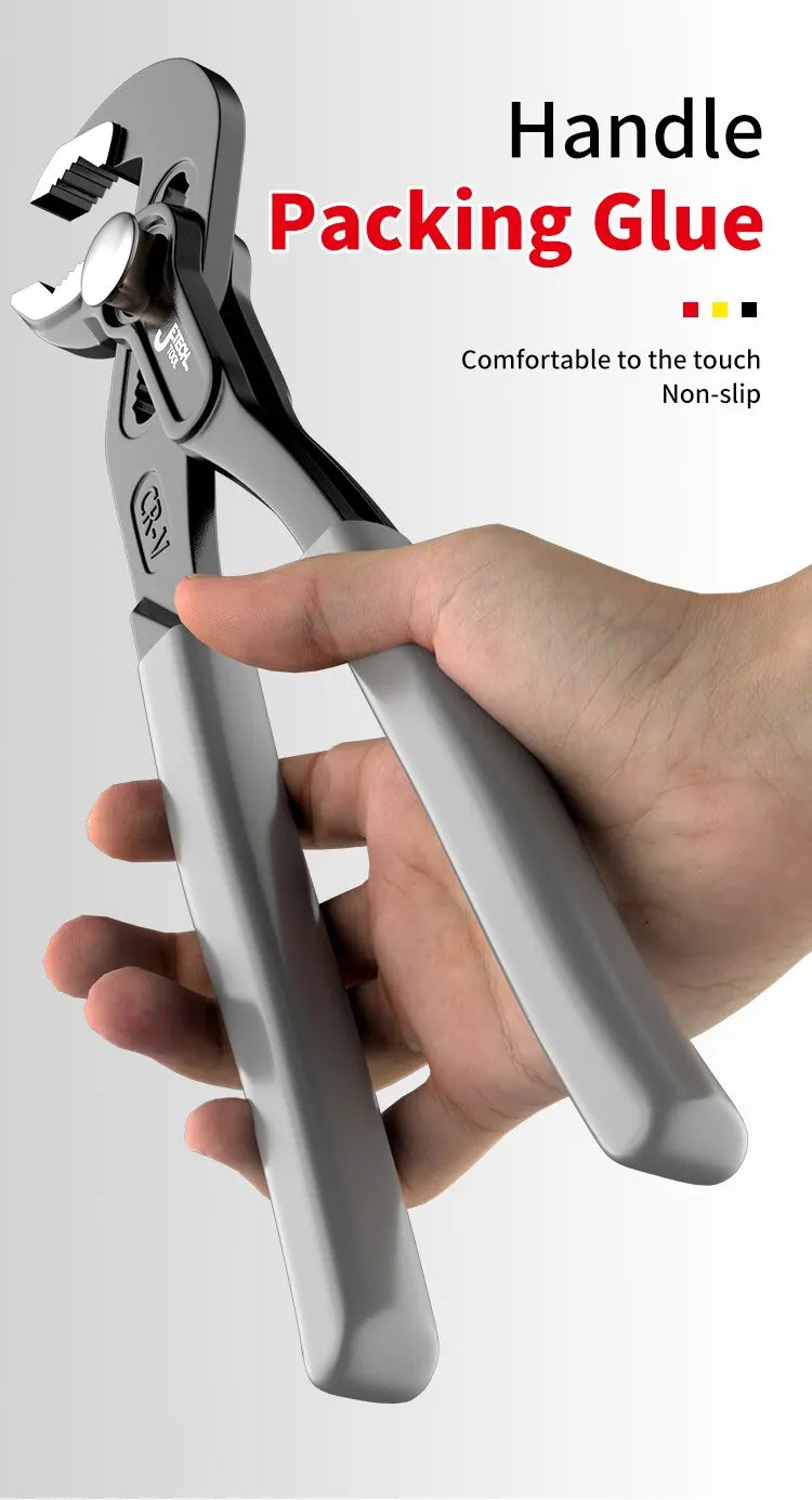 Water Pump Pliers Quick-Release Plumbing Pliers Pipe Wrench Adjustable Water Pipe Clamp Pliers Household Hand Tools Multi-functi