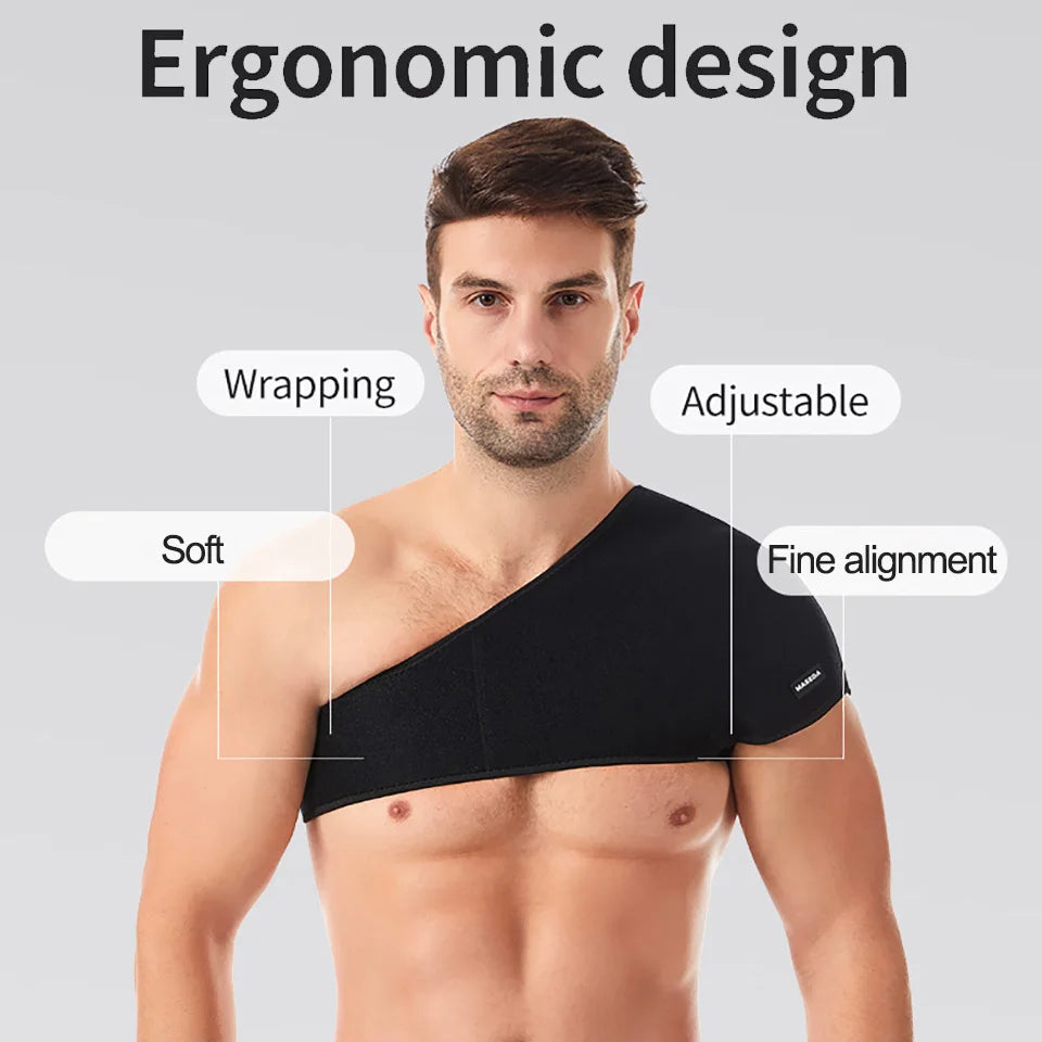 Sports Shoulder Pads Wide Adjustable Shoulder Guard Stretching Pressurized Protective Gear Fitness Outdoor Riding Weightlifting