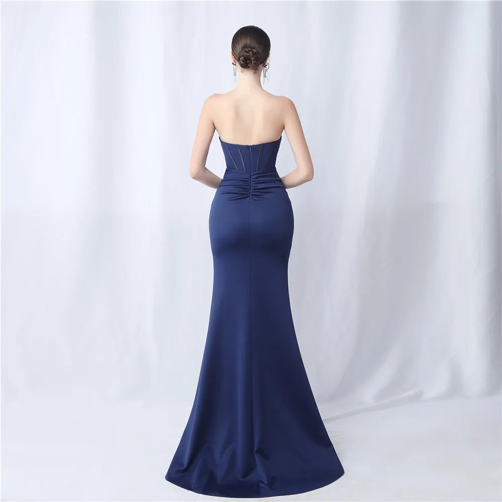 Formal Dresses for Special Events Satin Evening Dress Luxury Woman Party Occasion Long Event Elegant Women Luxurious Mermaid