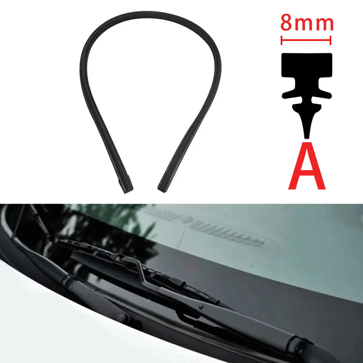 1PC Car Windshield Wiper Rubber Strips Car Accessorie Wiper Blade Replacement Parts All Seasons Windshield Wiper Blades Blade