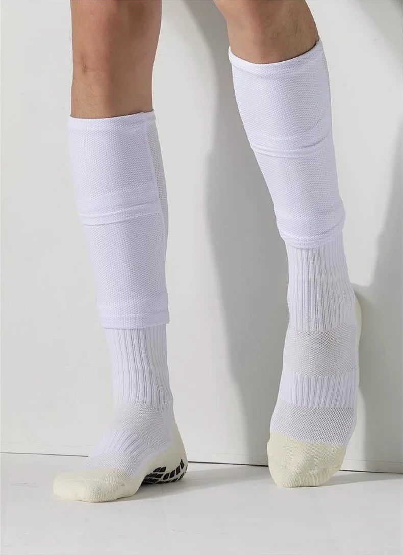 Football Equipment Adults Kids Soccer Shin Guards With Pocket Cover Calf Sleeve Non Slip Soccer Sock With Football Leg Shinguard