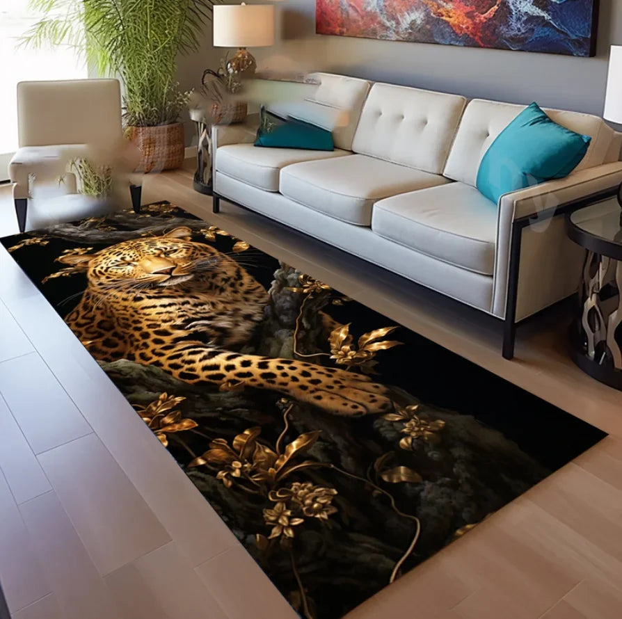 Leopard Runner Rug, Leopard Area Rug Leopard Themed Rug Hallway Rug Leopard Decor Rug Runner Runner Rug Area Rug Animal Long Rug
