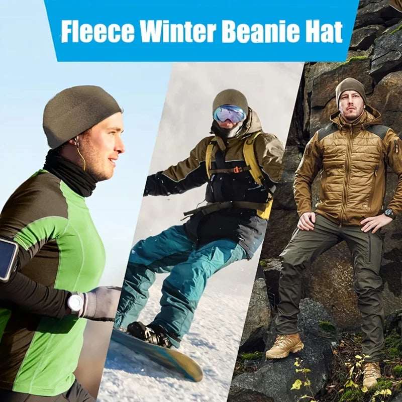 Warm Winter Hats for Men Women Windproof Cycling Thermal Fleece Caps Outdoor Sport Cold Proof Skiing Hiking Beanies Ear Warm Hat