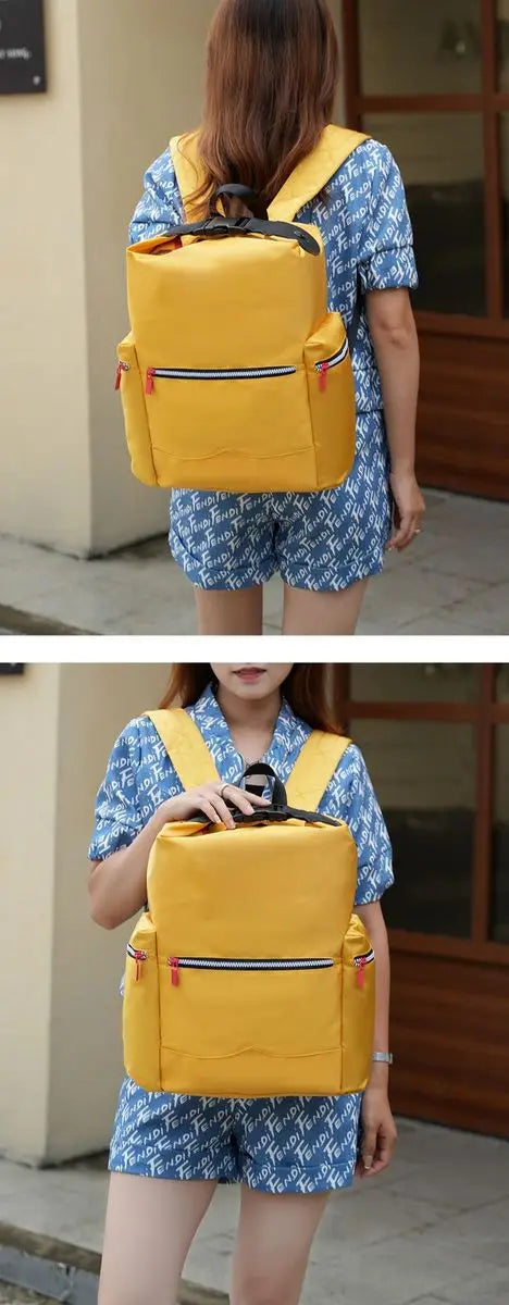 Backpack Computer Bag Student Schoolbag Simple Fashion Carry-on Bag Luggage Bag Lightweight Large
