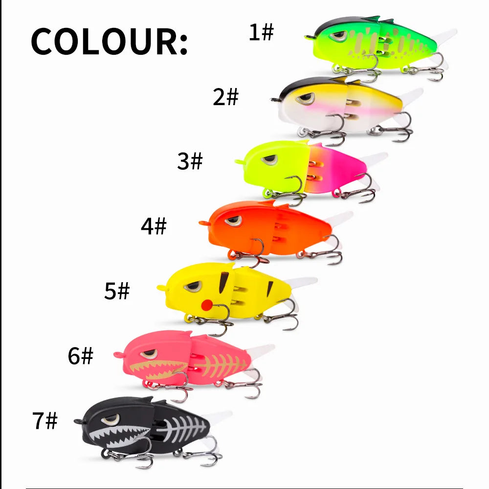 Fake Fishing Lure Bait Micro Pencil Bait60mmDouble Hook Slow Sinking Bionic Swimbait Colorful Topmouth Culter Bass Mandarin Fish