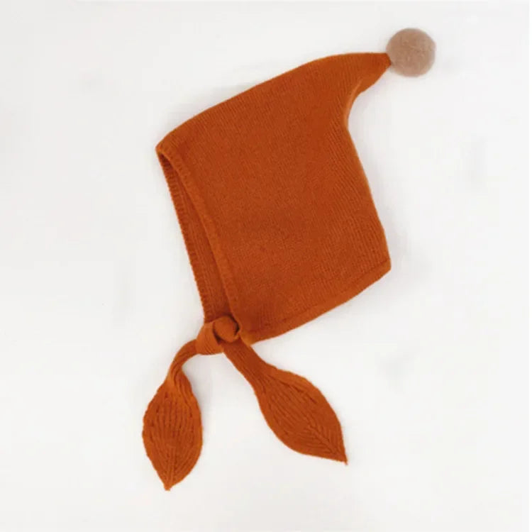 Knitted Kids' Hats for Fall and Winter - Cashmere Caps for Boys and Girls with Pointed Ears Design