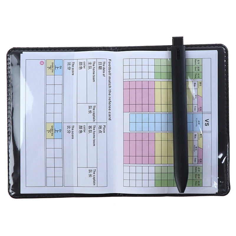 Soccer Referee Red Yellow Card Professional Fair Play Cards Football Linesman Leather Case Bag Set Sports Game Equipment