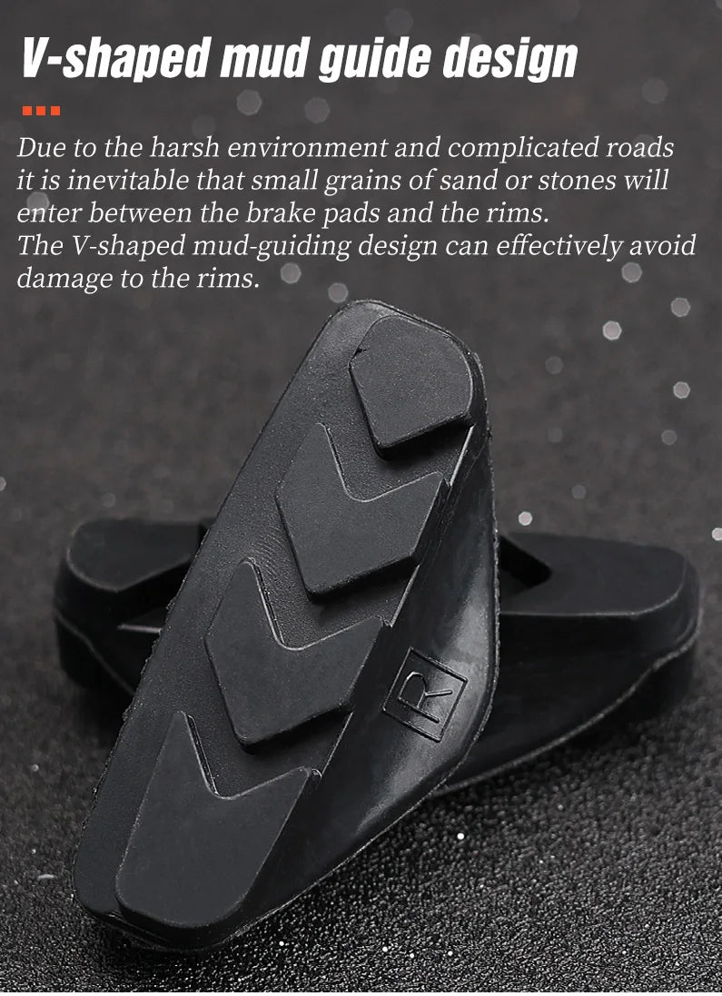 LEBYCLE Road Bicycle Cycling Braking C-Brake Pads Blocks Holders Durable Rubber Shoes 50mm Caliper Pads