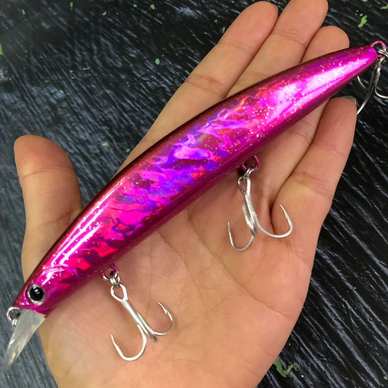 26g 130mm Floating Minnow Fishing Lures Long Cast Wobblers Artificial Hard Baits Trolling Saltwater Bass Trout Lures Equipment