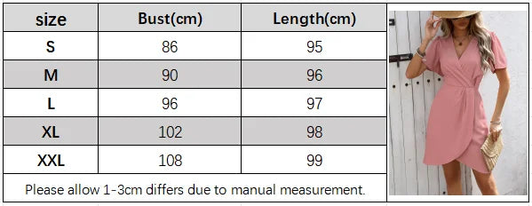 Dresses 2025 Woman Fashion Casual V Collar Ruffle Dress Solid Color Lace Up Elegant Y2k Clothing