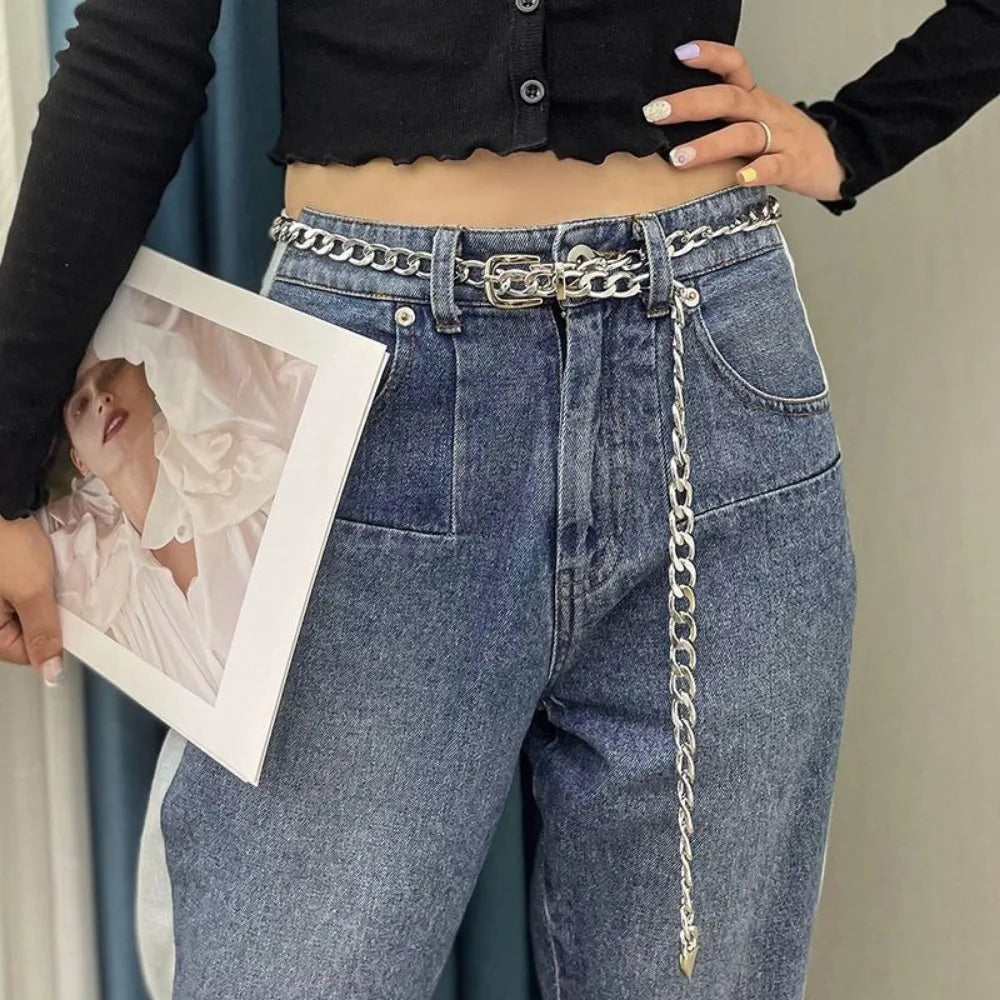 Metal Chain Belts Women Waistbands Long Tassel Waist Chain Dress Jeans Belts Lady Waistband Belts Women Body Chain