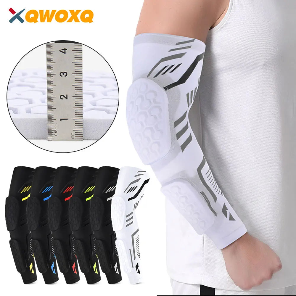 1 Pcs Sports Elbow Pads, Basketball Shooter Sleeves Arm Guard, Collision Avoidance Padded Elbow for Volleyball Football Baseball