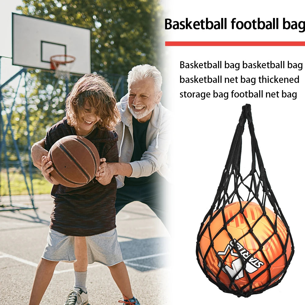Sports Ball Holder Youth Football Self Trainer Football Net Bag Sports Mesh Equipment for Carrying Basketball Volleyball Soccer