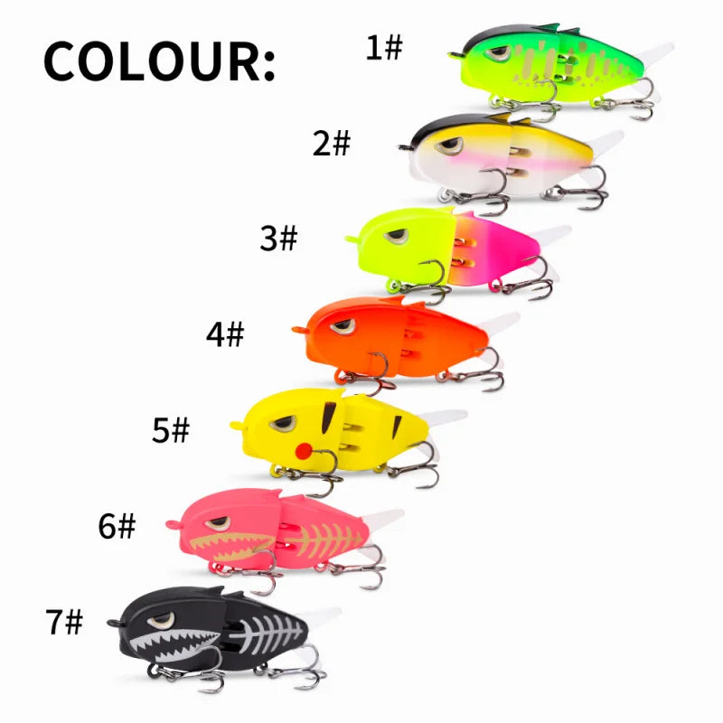 Fake Fishing Lure Bait Micro Pencil Bait60mmDouble Hook Slow Sinking Bionic Swimbait Colorful Topmouth Culter Bass Mandarin Fish