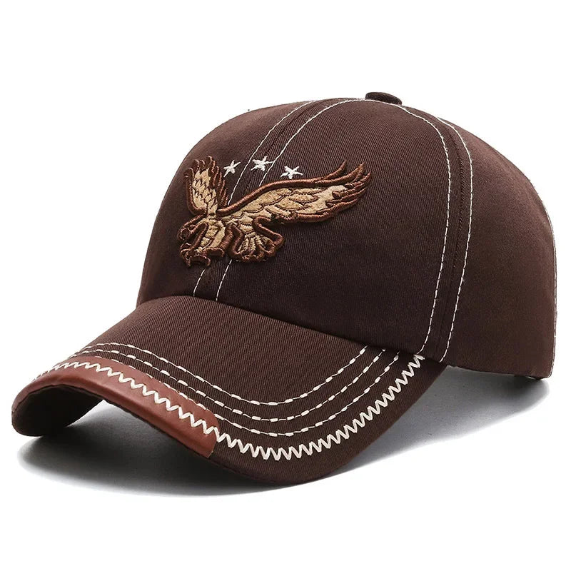 Hats Men'S And Women'S Four-Season Shade Baseball Cap Eagle Embroidery Korean Version Trendy Casual Couple Sunscreen Sun Hat