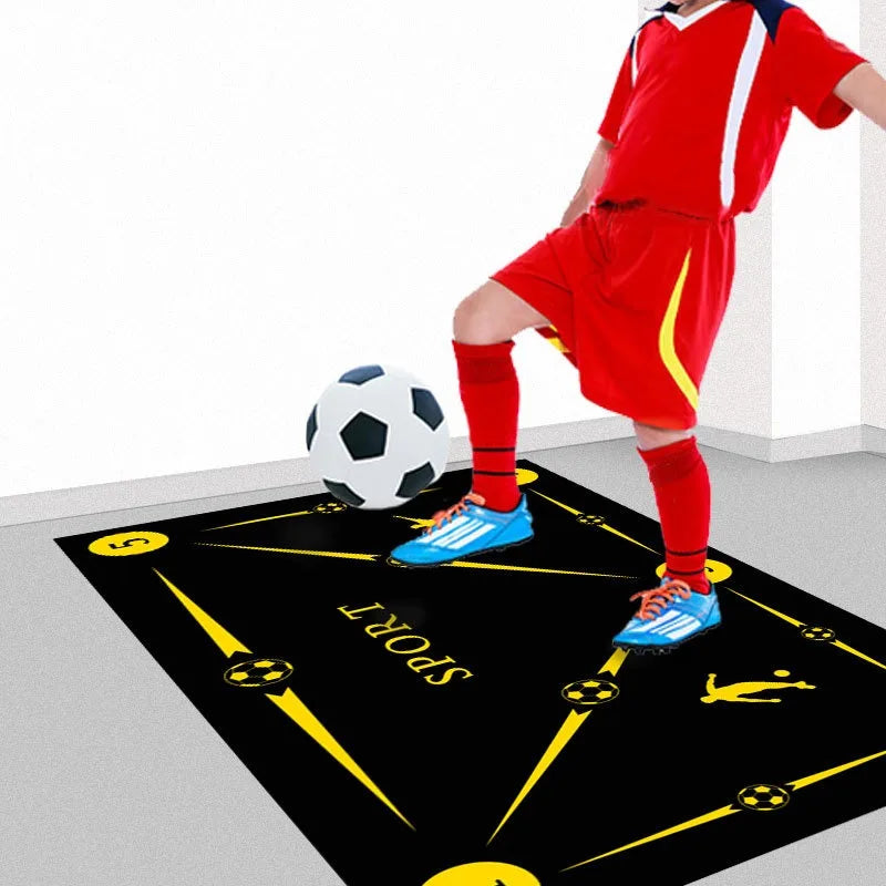 Soccer Skills Training Mats Football Practice Equipment with Instruction Markings for Indoor Outdoor Sports Use