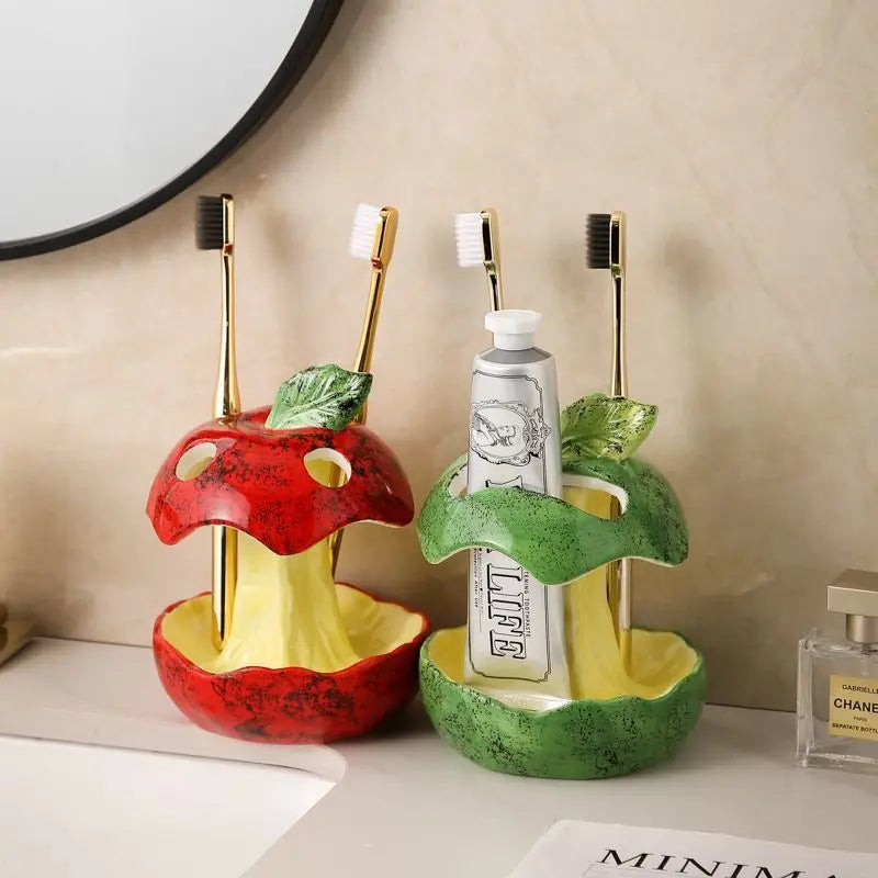 Bathroom electric toothbrush and toothpaste storage rack Ceramic bathroom washstand Dental storage rack