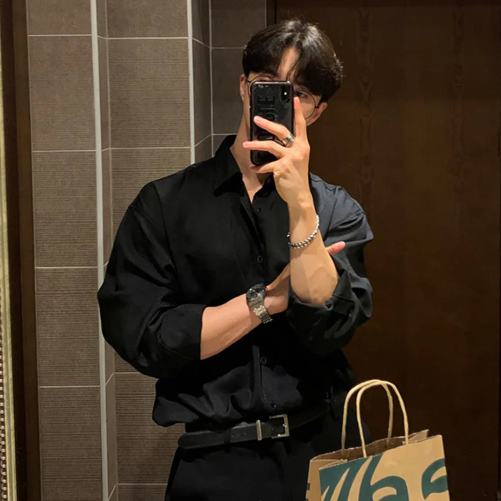 Men's Long Sleeve Shirt Casual Style for Spring and Autumn