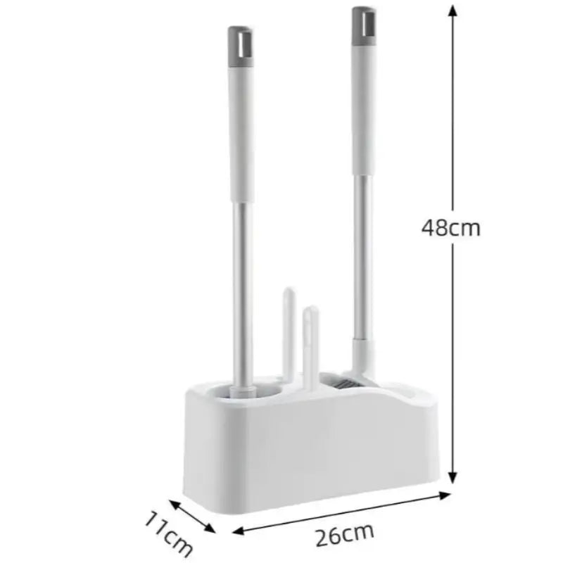 Bathroom Cleaning Made Easy with 4-In-1 Multifunctional Toilet Brush, Full 360° No Dead Corner Cleaning Set.