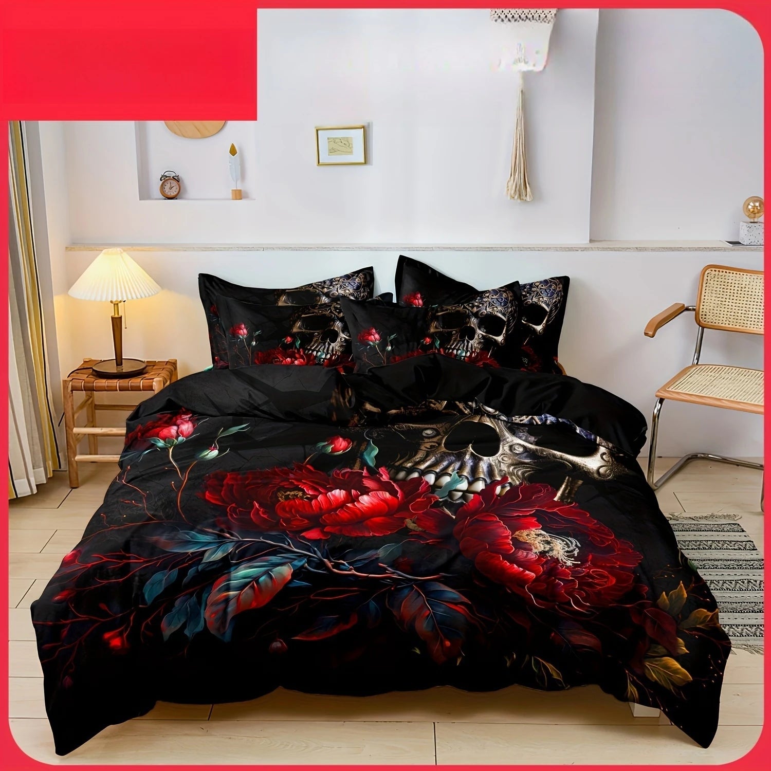 Duvet Cover Set Blue and Black Geometric Printed Comforter Cover Set Personalized SpaceThemed Plaid Bedding Set for Adult Kids