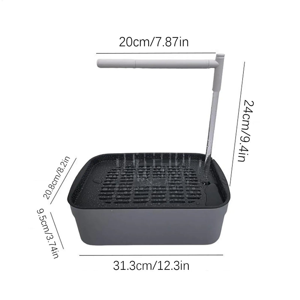 Bird bath tub, automatic bird bath tub with circulating water shower, low-noise bird shower for budgies, automatic pet bird bath