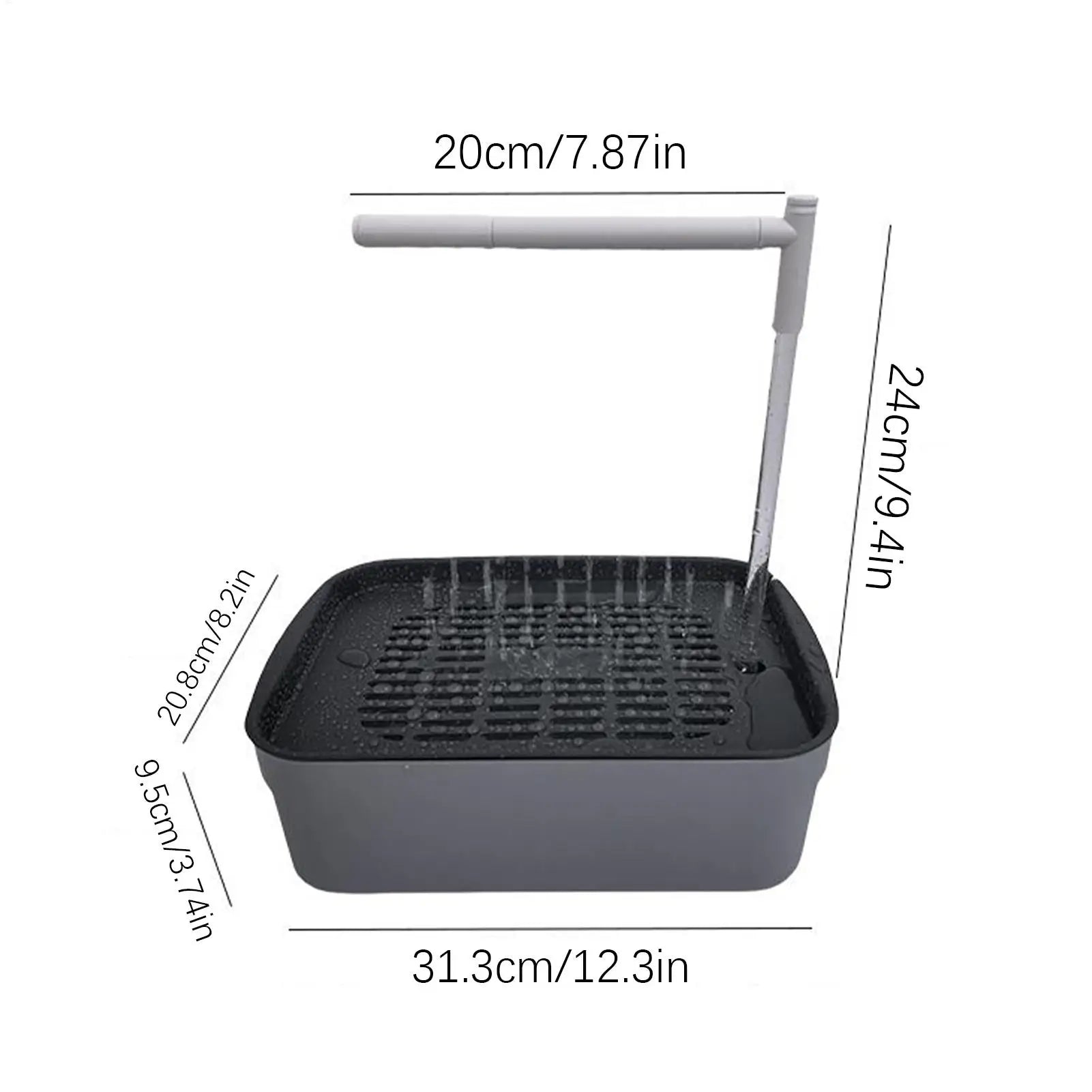 Bird bath tub, automatic bird bath tub with circulating water shower, low-noise bird shower for budgies, automatic pet bird bath