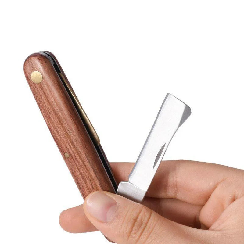 Garden Tools Foldable Grafting Pruning Knife Professional Garden Grafting Cutter Tree Pruning Stainless Steel Wooden Knife Tool