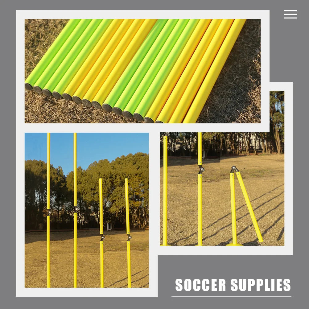 2Pcs Training Equipment Soccer Drill Equipment Football Agility Poles Football Training Aids Soccer Sign Pole Hurdling Training