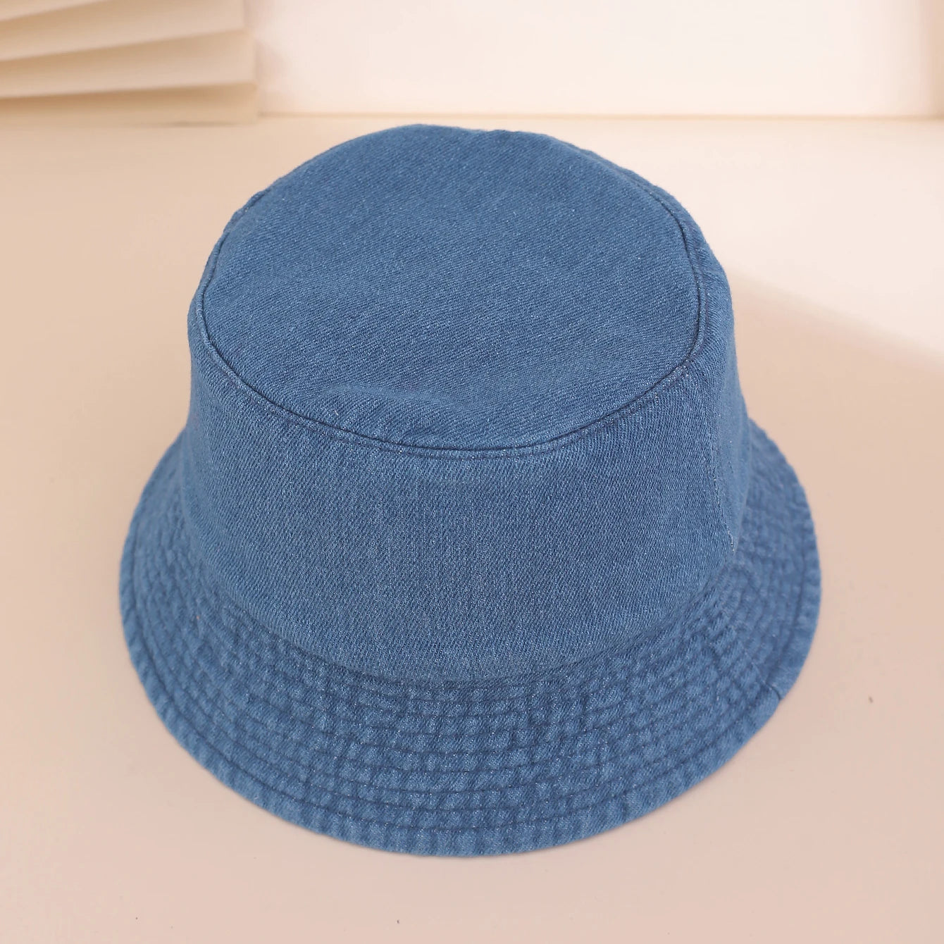 Hong Kong-style simple solid-color washed polished large-brimmed fisherman's hat, casual and versatile flat-topped basin hat