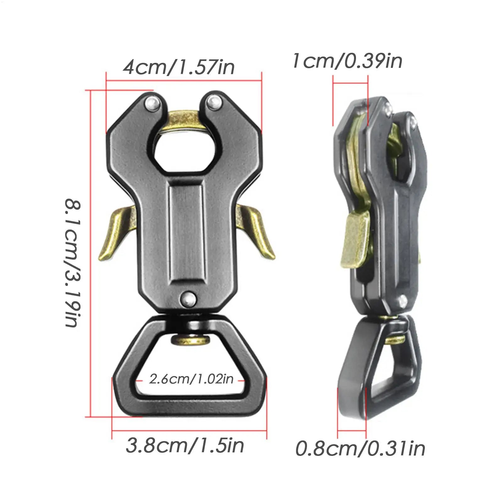 Dog Leash Clasp Zinc Alloy Dog Leash Locking Clips Pet Puppy Outdoor Collar Accessory Puppy Quick Release Chain Locking Buckles