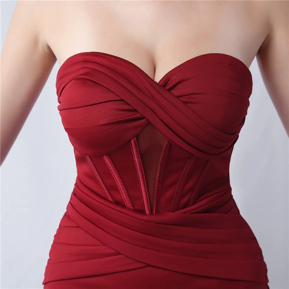 Formal Dresses for Special Events Satin Evening Dress Luxury Woman Party Occasion Long Event Elegant Women Luxurious Mermaid