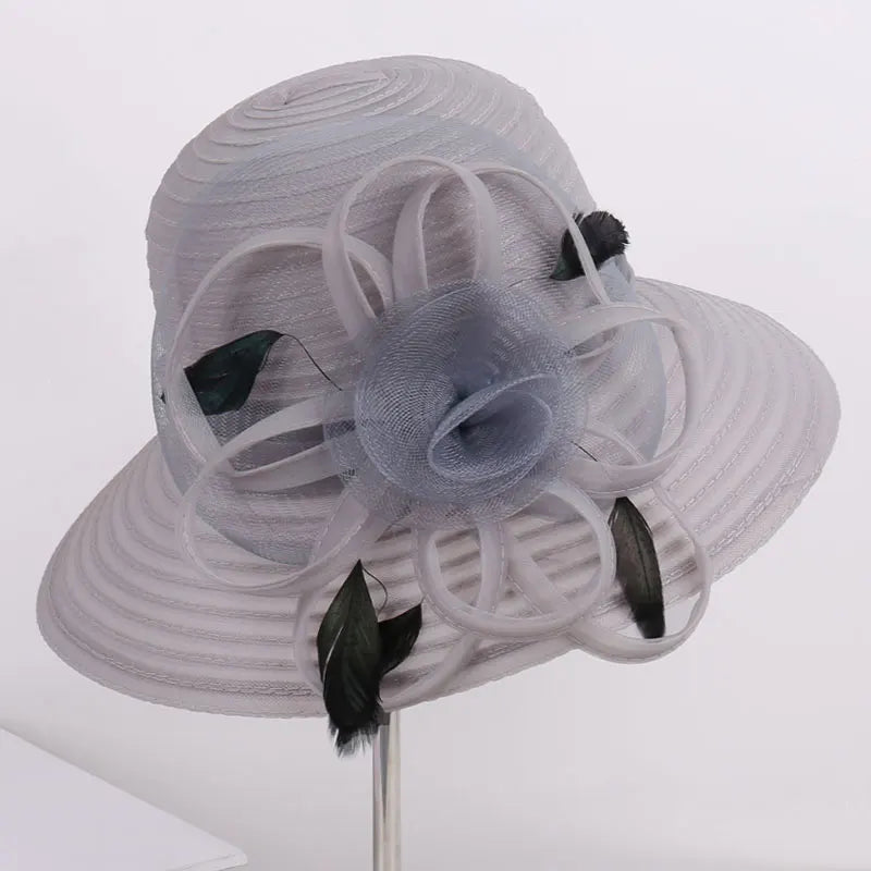 Wedding Hats Breathable Women Outdoor Sun Hat Fedora UV Protection for Anglers' Sunny Days Caps Travel Feather Adjustable Cap