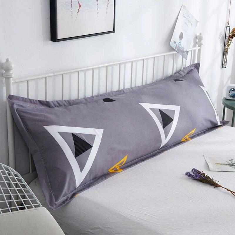 NEW Twin Bedding Pillowcase Cotton 1.2/1.5/1.8 Meters Long Pillows Case Geometric Print Bedding Sets for Lovers Wedding Pillows