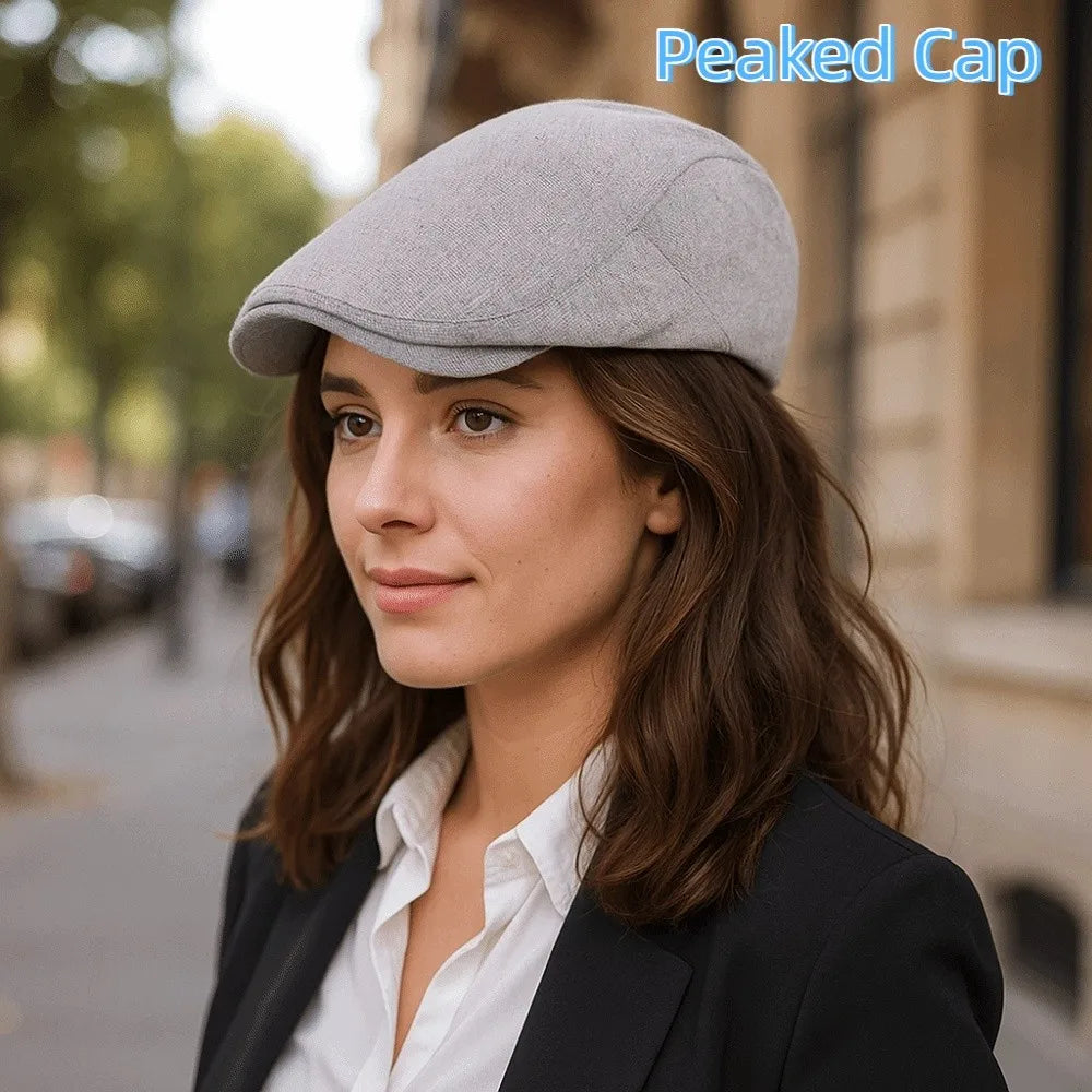 Curved Brimmed Hat Breathable Peaked Cap Plain Design Casual Duckbill Hats Short Brim Comfortable Flat Hats Daily Use