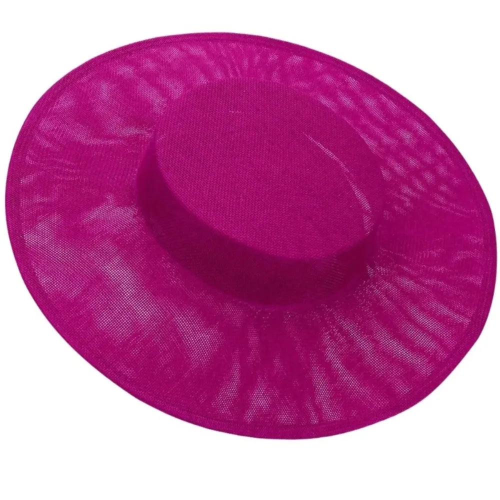 Elegant Hair Accessories DIY Hat Fascinator Base Headwear Plain Color Banquets Hats Multiple Colors Big Top Hats Cocktail