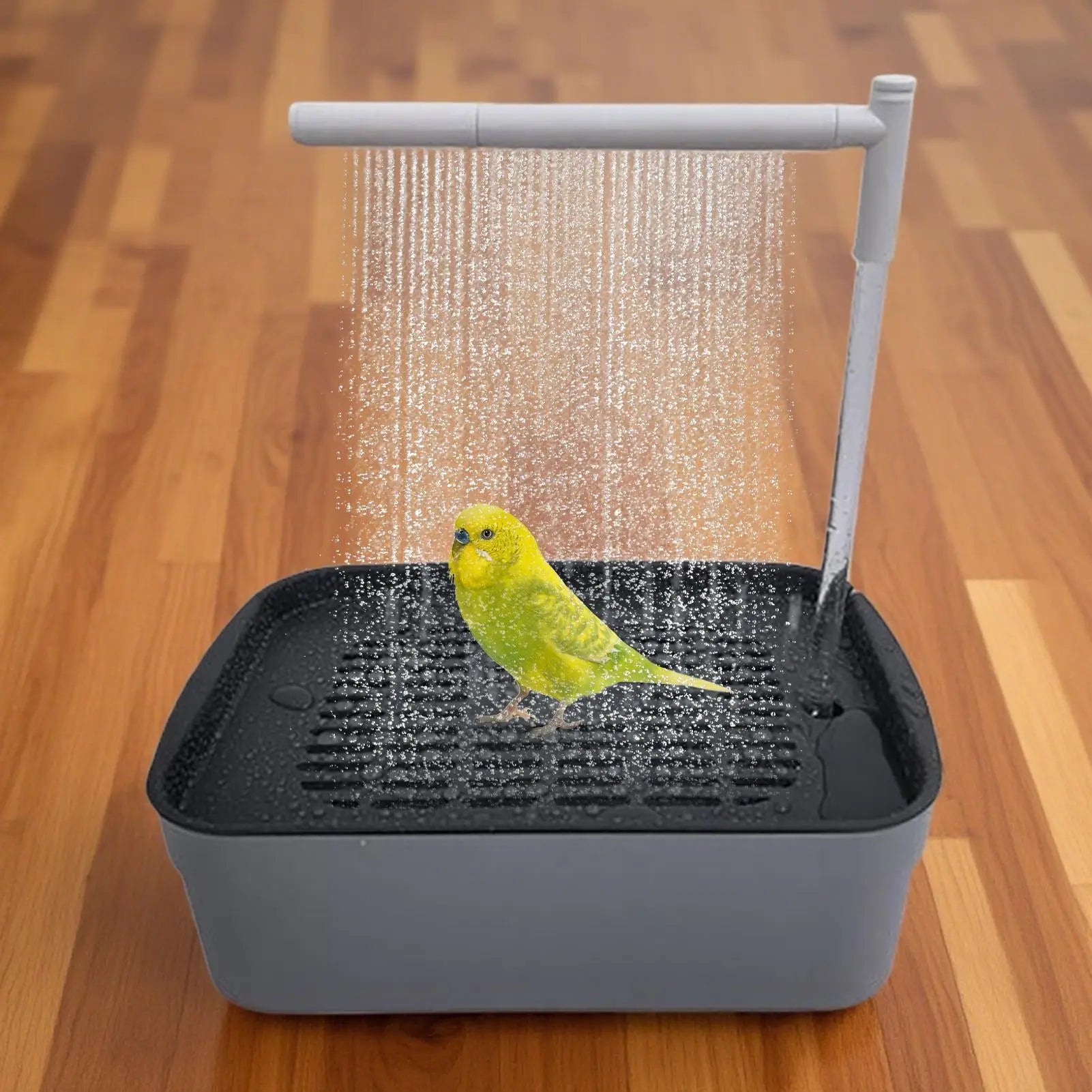 Bird bath tub, automatic bird bath tub with circulating water shower, low-noise bird shower for budgies, automatic pet bird bath