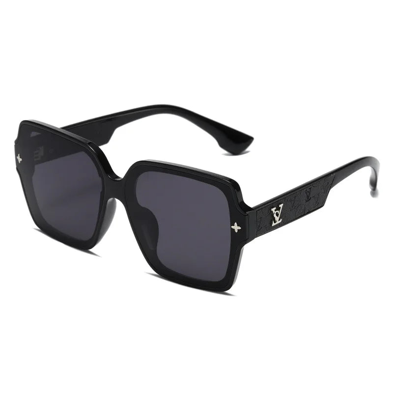 Fashion Square Frame Sunglasses for Women Luxury UV Protection Large Frame All-Match DS-8052-1
