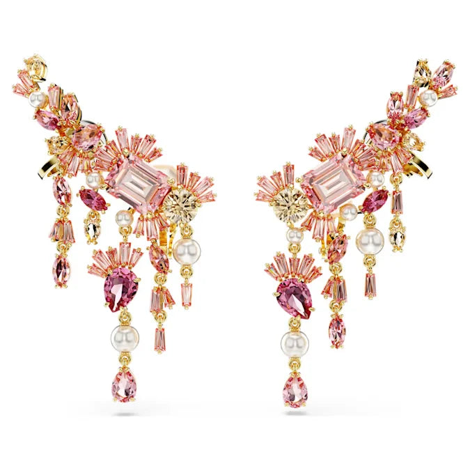 High Quality Earrings 2025 New Trend Fine Jewelry Charm Purple Butterfly White Blue Geometric Crystal Fashion Women's Ear Clip