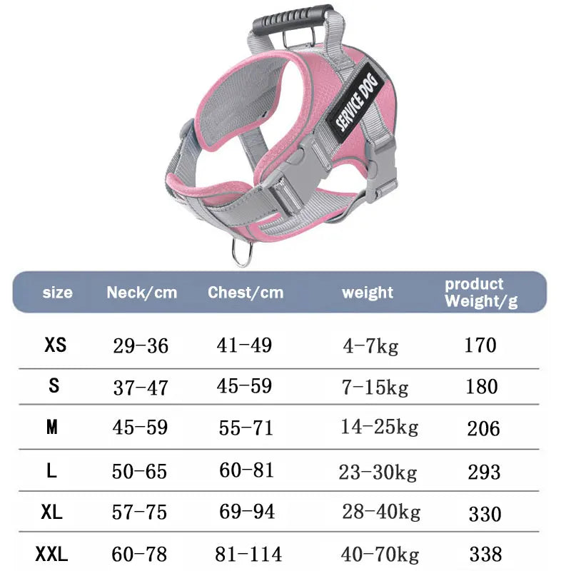 Customized Name Dog Harness Labrador Retriever Harness Medium Large Dog Reflective Adjustable Outdoor Walking Pet Supplies