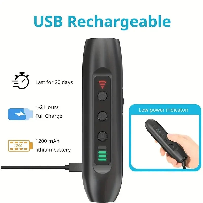 Ultrasonic Pet Dog Repellent, Portable Handheld Anti Bite and Anti Barking Drive Stick with LED Flashlight Pet Repellent