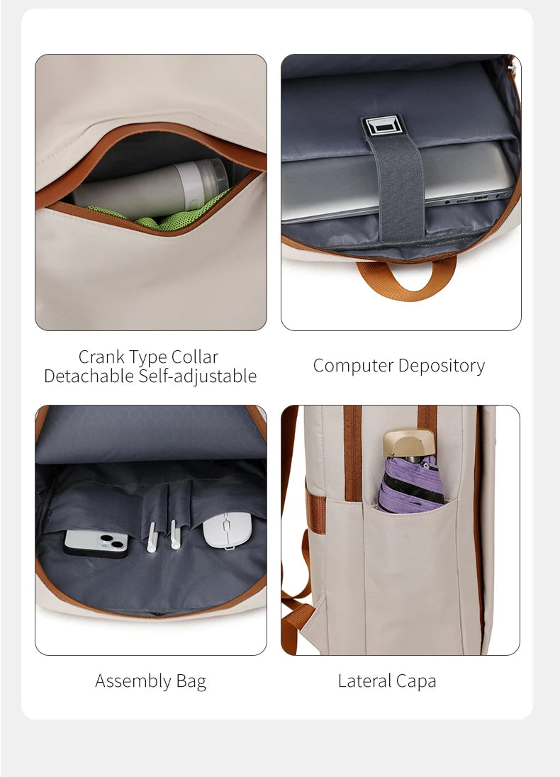 Fashionable and Simple Large-Capacity Backpack for Daily Commuting and Office Use