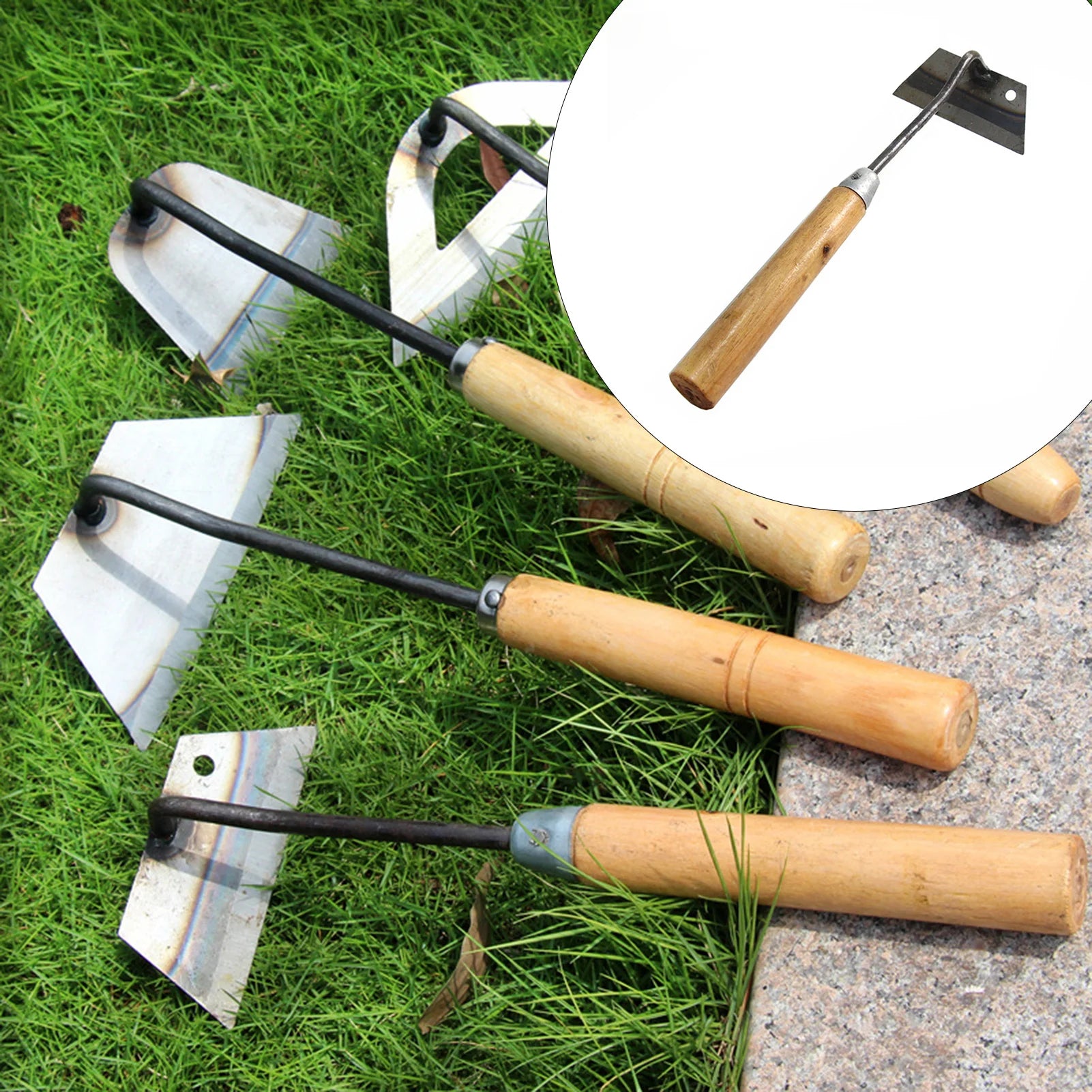 Garden Hoe Weeders Carbon Steel Gardening Hook and Weeding Tool Dual-Purpose Hardened Weeding Hoe for Easily Removing Weeds