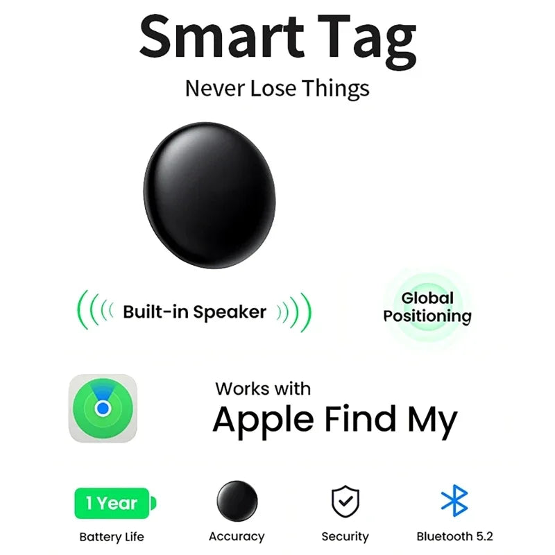 4-Pack IOS GPS Smart Tag for Find My Tracker Kits with Strong Magnetic Suction Silicone Shell Anti-loss for Pet CarSmart Tracker
