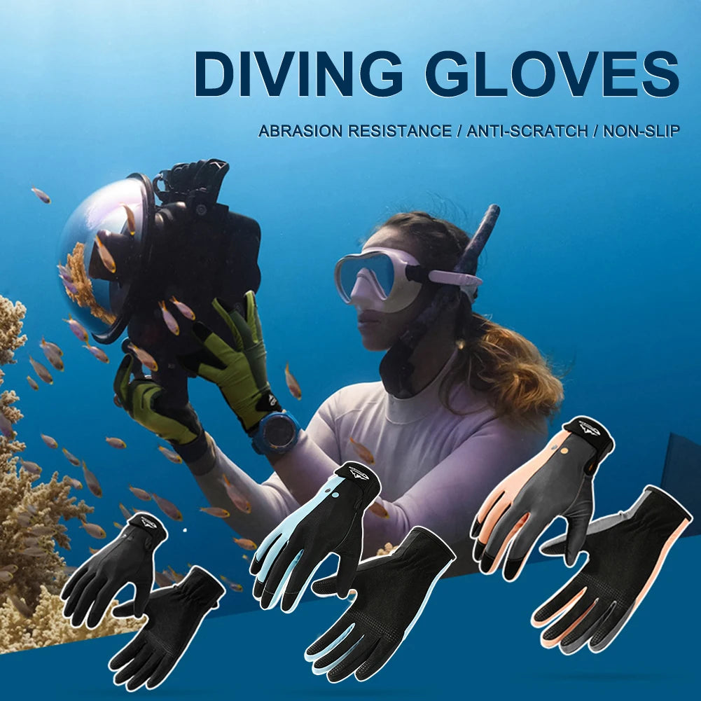 Spearfishing Gloves Portable Paddling Surfing Gloves Lightweight Anti-scratch Antiskid Comfortable Water Sports Equipment