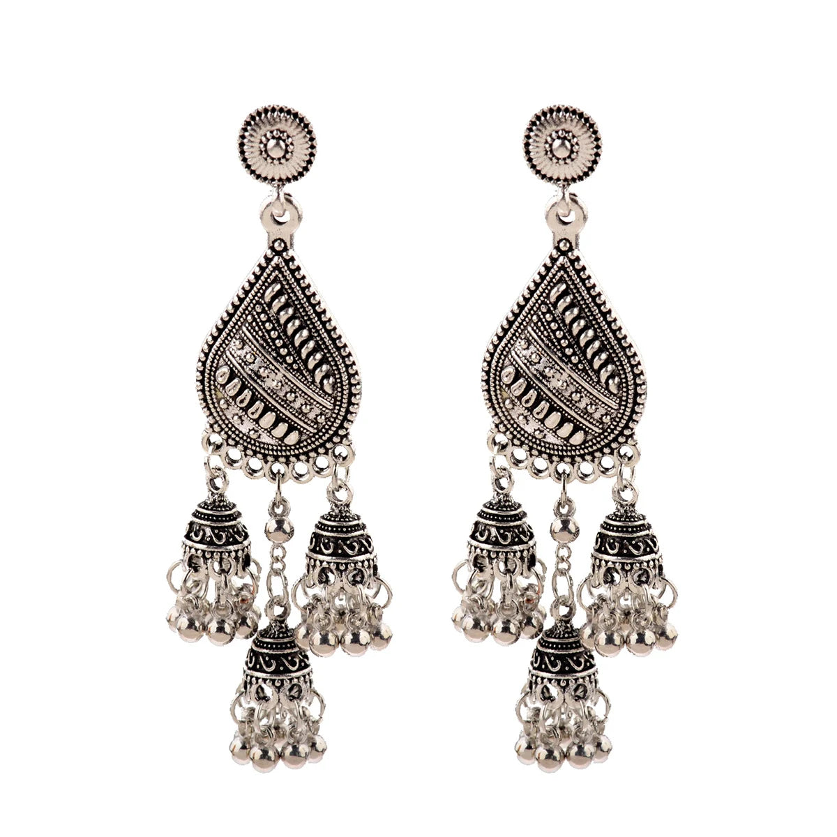 1Pair Earrings For Women Accessories Bells Indian Jewelry Ear Rings For Girls Fashion Vintage Earring Dangling Gift Kolczyki