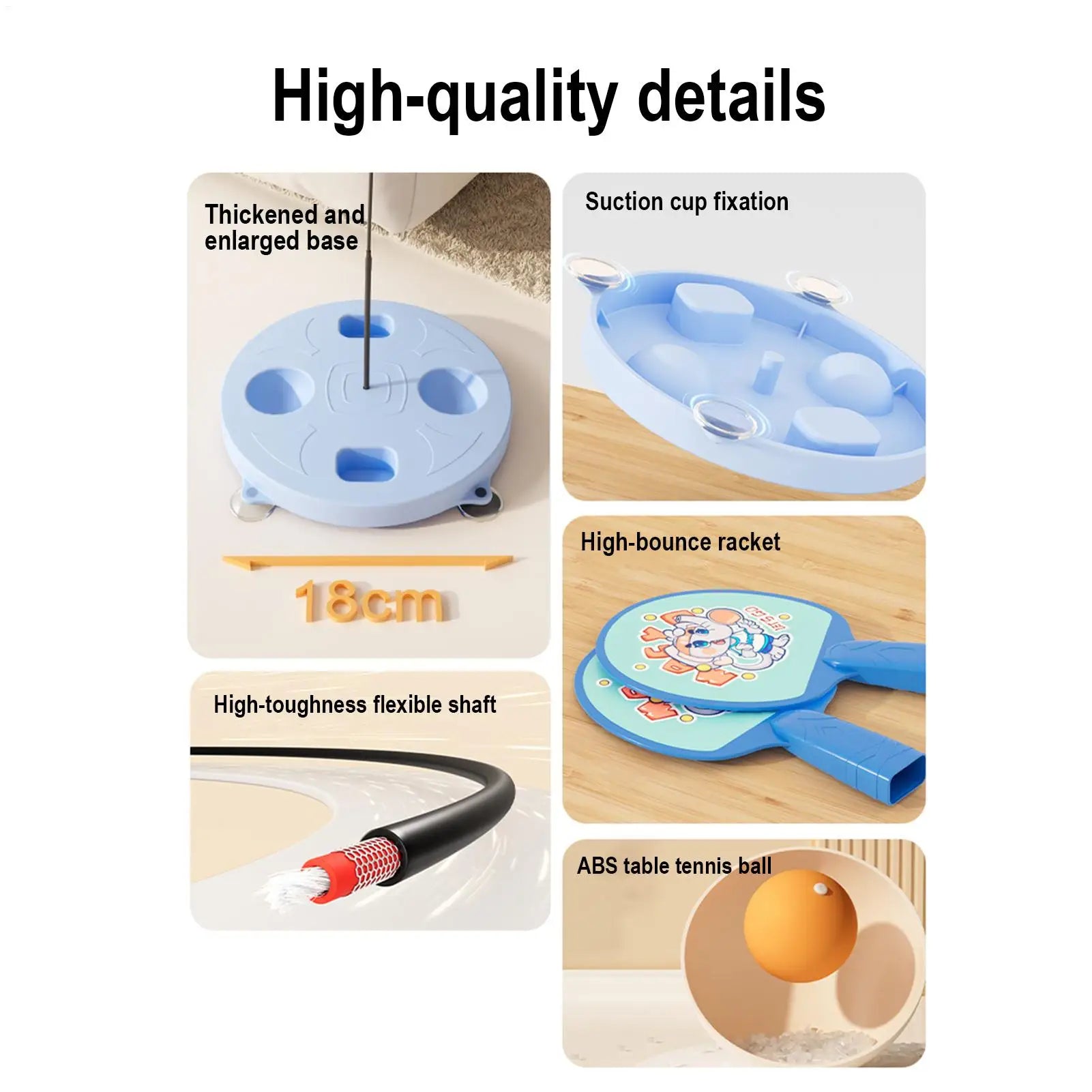 Table Tennis Trainer Table Tennis Elastic Shaft Equipment Trainer Single Sports Accessories For Kids Adults Players Exercise