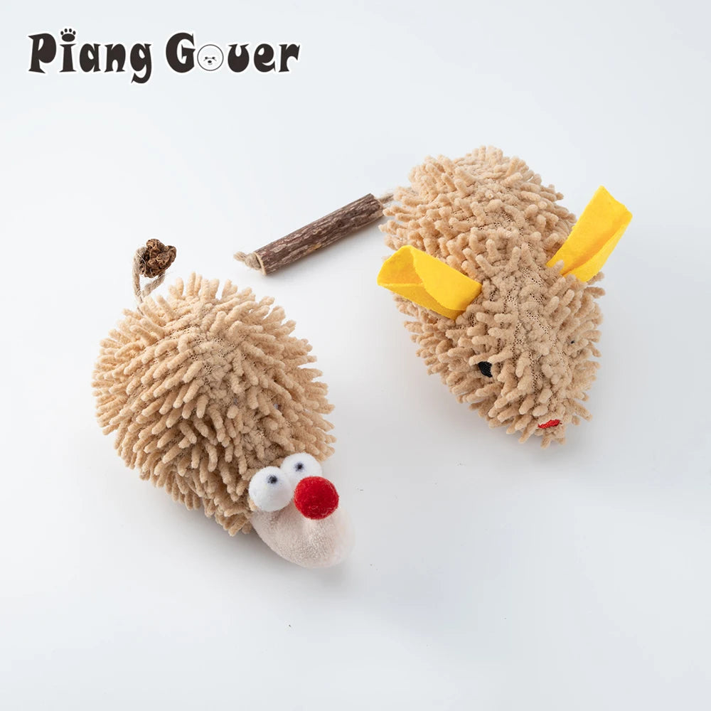 Plush Hedgehog Mouse Mint Cat Toy Simulation Interactive Plush Pet Toy