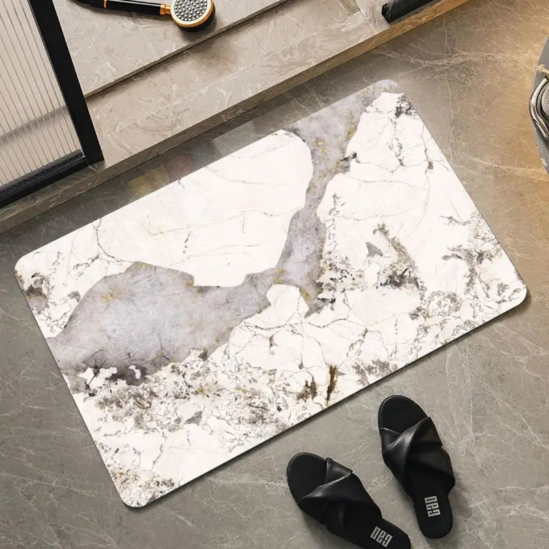 Bathroom floor mat, home bathroom door trendy and simple soft cushion, diatomaceous earth texture absorbent floor mat